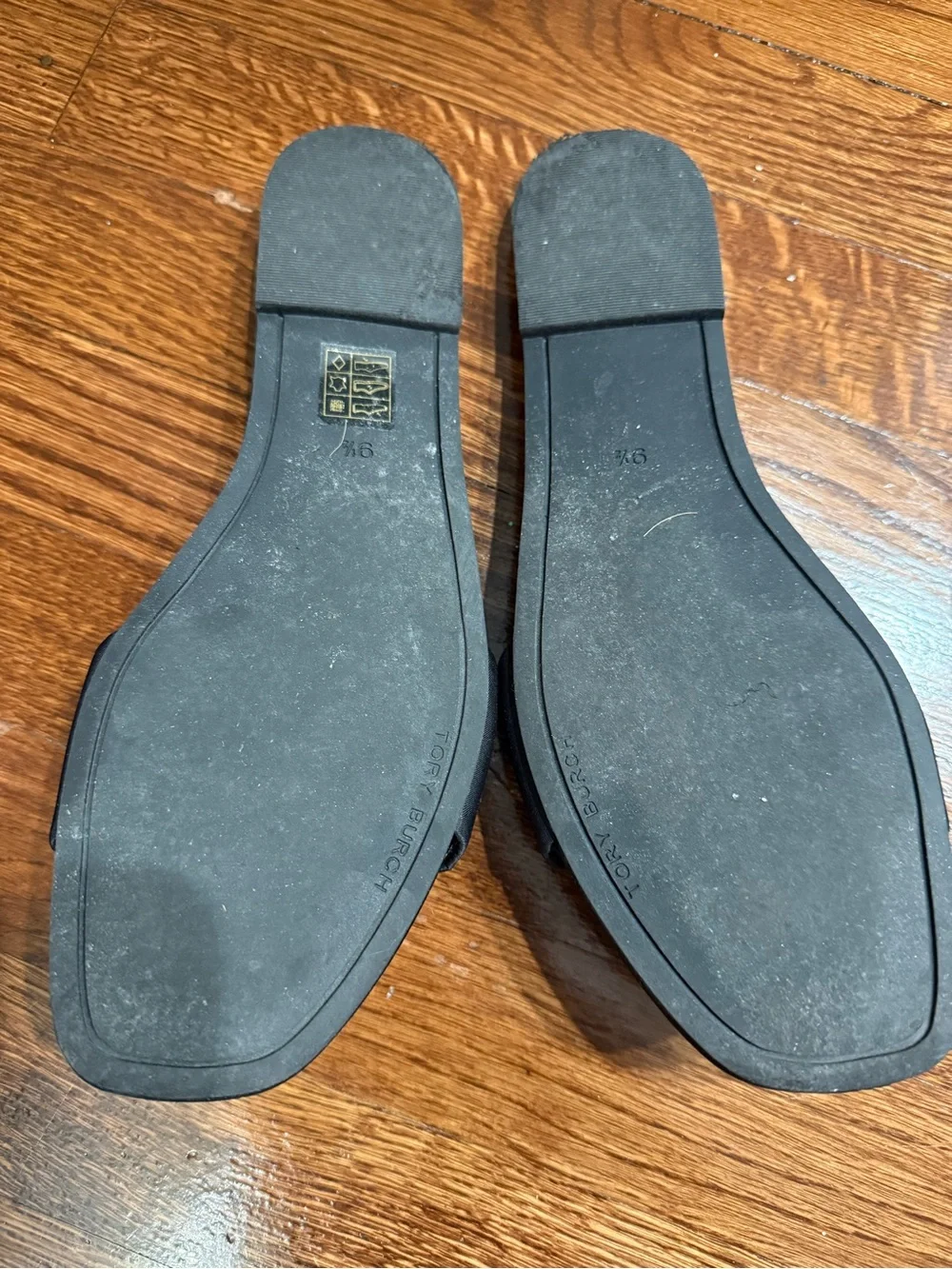 Tory Burch Black Logo Slide Sandals